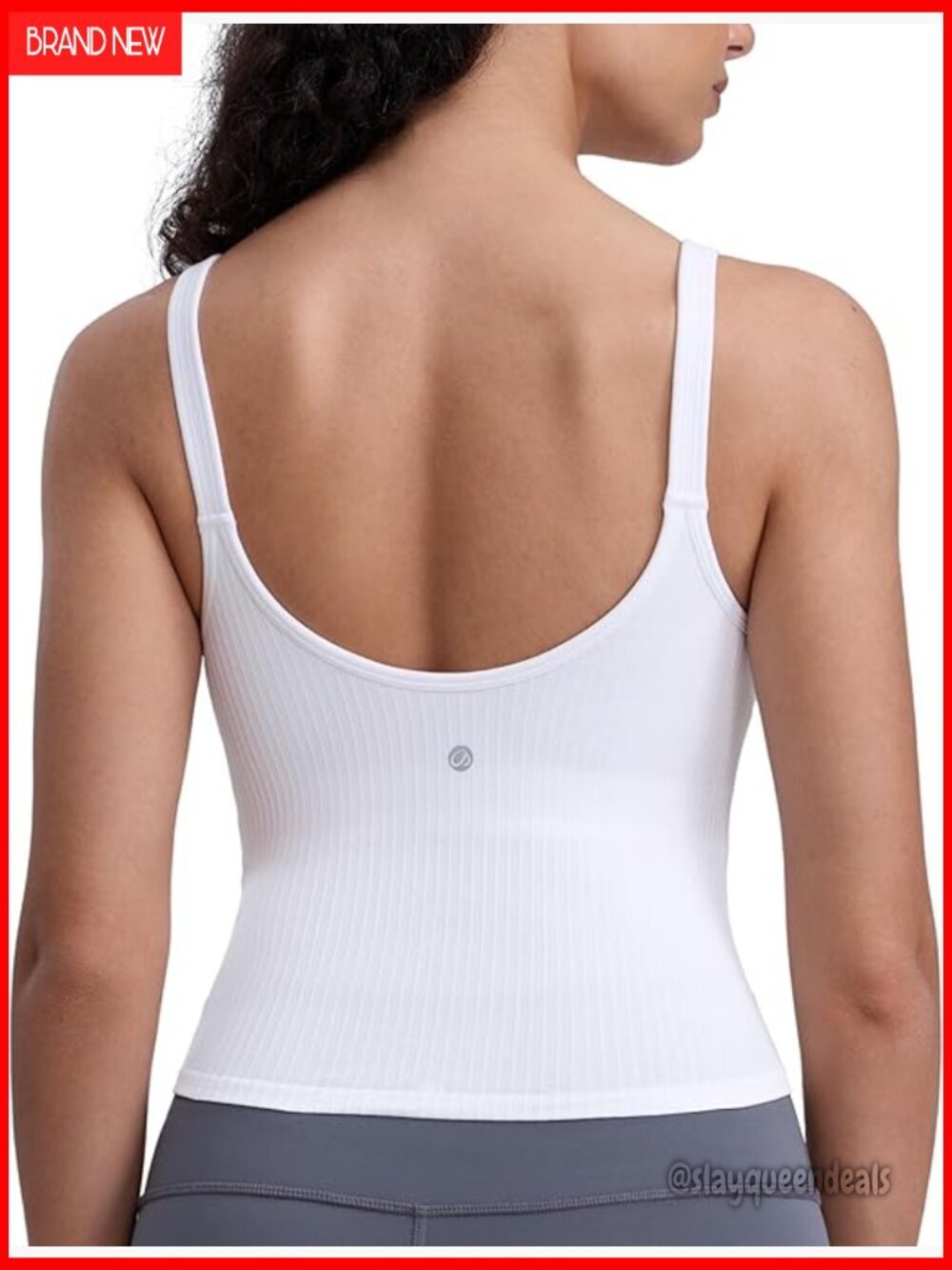 Seamless Sports Bra Crop Top Open Back Yoga Tank Light Support